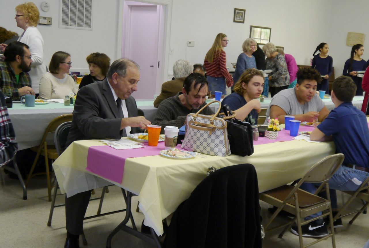 Members of the Shadow Ridge congregation gathered together.